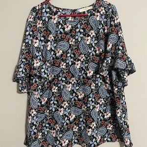 Loft Floral Paisley Women's Top 3x